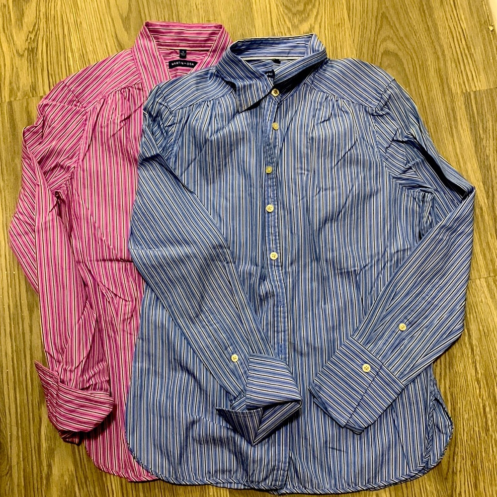 Two button front long sleeve women’s shirts